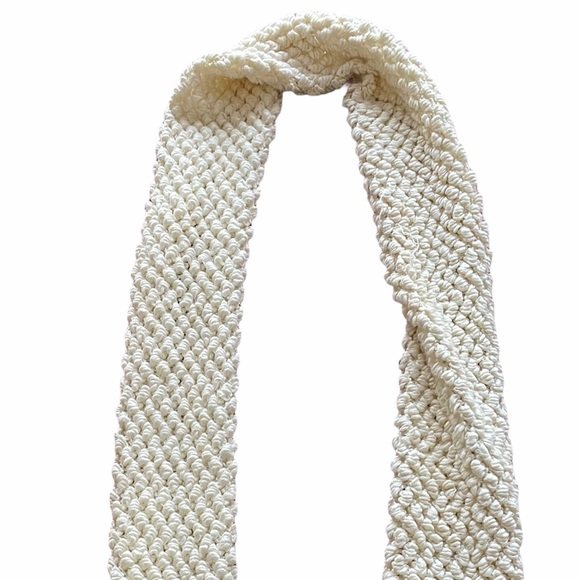 Cream color cozy knit scarf - Picture 2 of 8